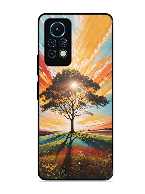 Abstract Tree Colorful Art Glossy Metal Phone Cover for Infinix Note 11S Zapvi