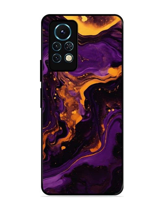 Painting Of A Purple Glossy Metal Phone Cover for Infinix Note 11S Zapvi