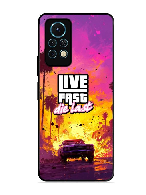 Live Fast Glossy Metal Phone Cover for Infinix Note 11S Zapvi