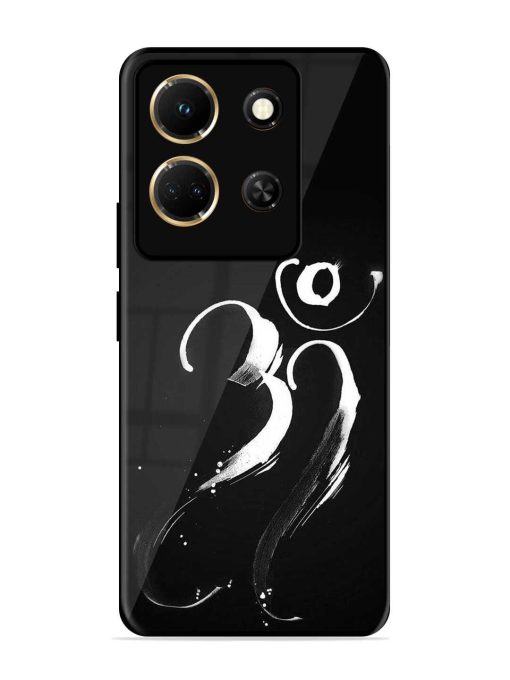 Om Logo Glossy Metal Phone Cover for Infinix Note 30 (5G)