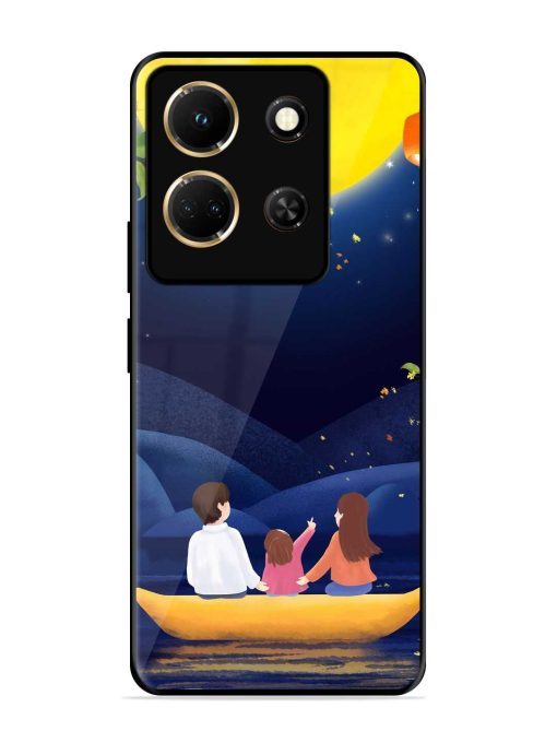 Happy Family And Beautiful View Glossy Metal Phone Cover for Infinix Note 30 (5G) Zapvi