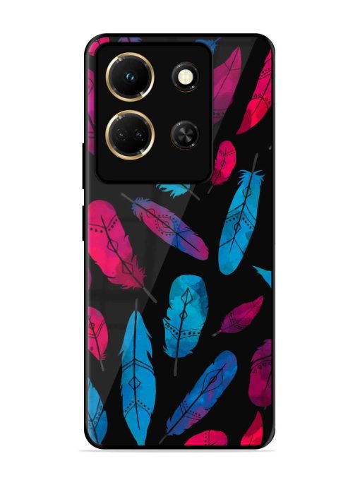 Feather Art Glossy Metal Phone Cover for Infinix Note 30 (5G) Zapvi