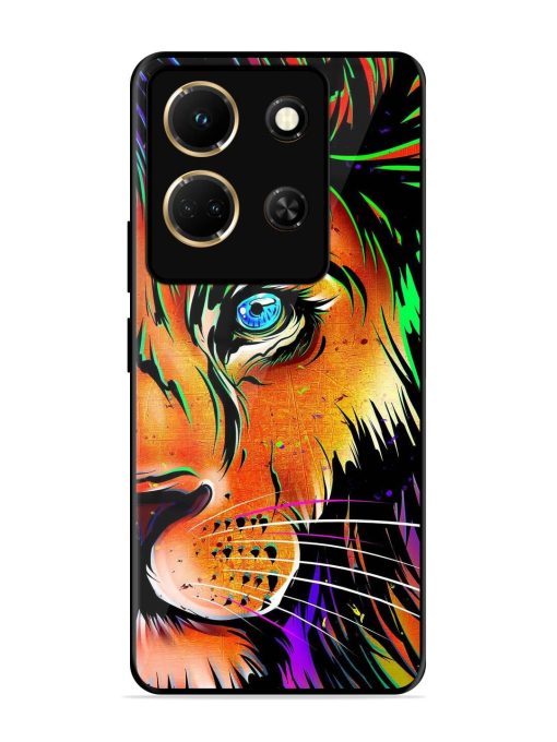 Colorful Lion Design Glossy Metal TPU Phone Cover for Infinix Note 30 (5G) Zapvi