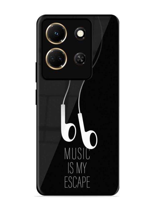 Music Is My Escape Glossy Metal Phone Cover for Infinix Note 30 (5G)