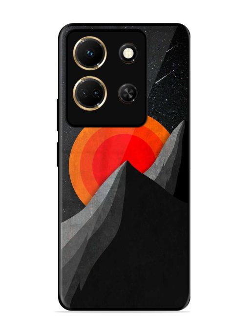 Black Mountain Glossy Metal Phone Cover for Infinix Note 30 (5G)