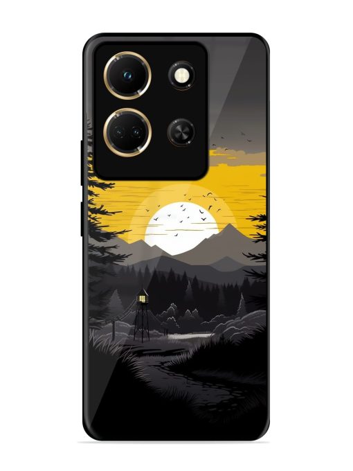 Sunset Vector Glossy Metal Phone Cover for Infinix Note 30 (5G)