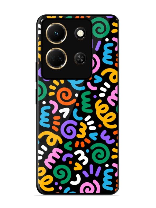 Colorful Seamless Vector Glossy Metal Phone Cover for Infinix Note 30 (5G) Zapvi