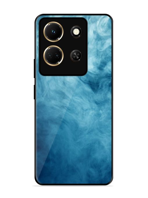 Blue Smoke Art Glossy Metal Phone Cover for Infinix Note 30 (5G)