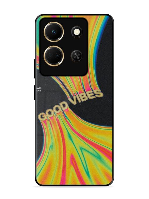 Good Vibes Glossy Metal Phone Cover for Infinix Note 30 (5G)