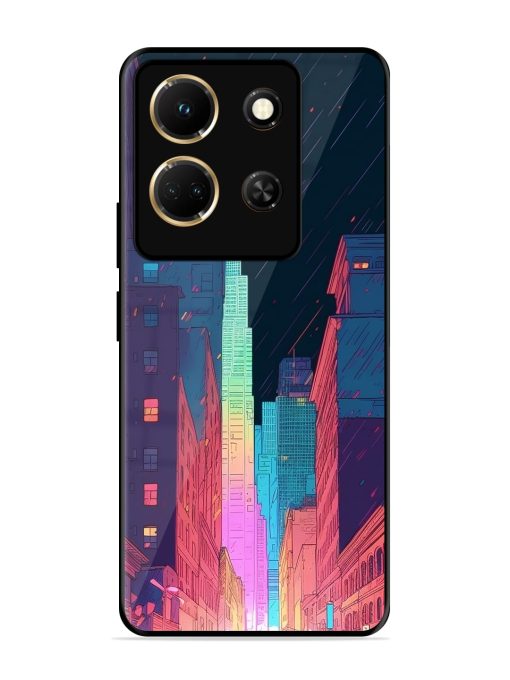 Minimal City Art Glossy Metal Phone Cover for Infinix Note 30 (5G)