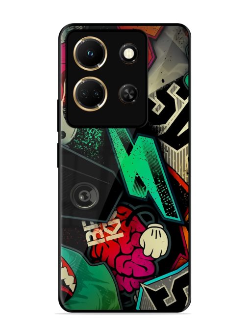 Graffiti Art Glossy Metal Phone Cover for Infinix Note 30 (5G)