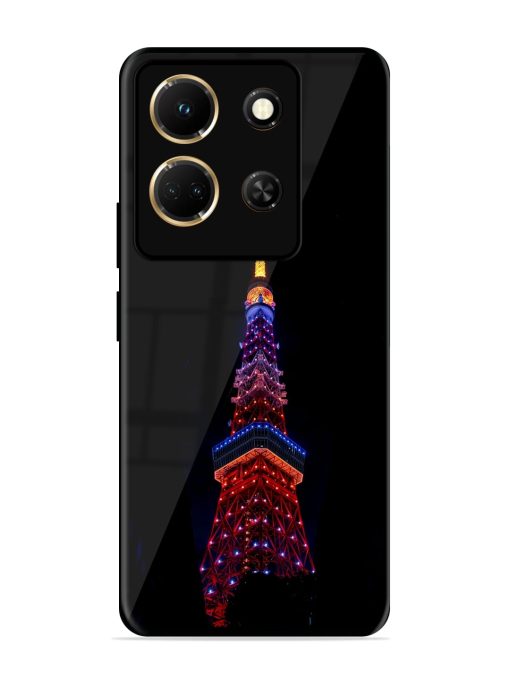 Eiffel Tower Night View Glossy Metal Phone Cover for Infinix Note 30 (5G) Zapvi