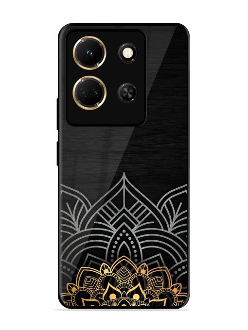 Decorative Golden Pattern Glossy Metal Phone Cover for Infinix Note 30 (5G) Zapvi