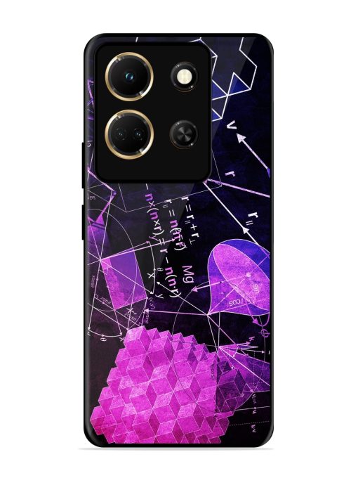 Math Physics Formula Art Glossy Metal Phone Cover for Infinix Note 30 (5G) Zapvi