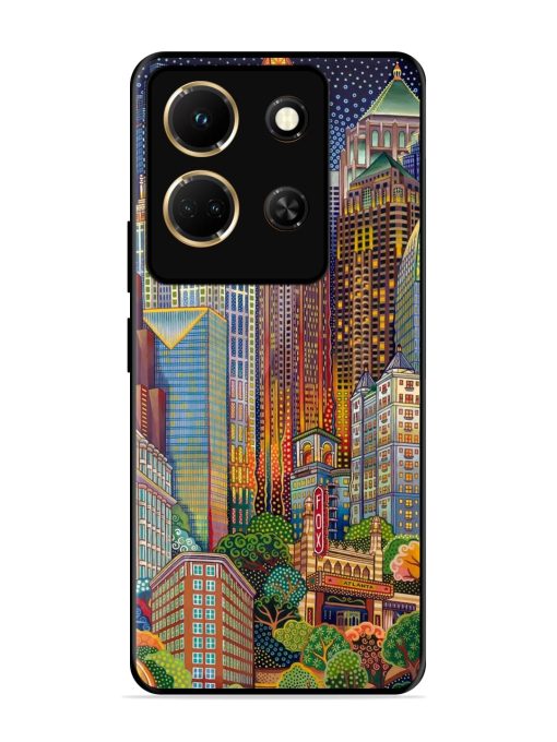 Cityscapes Art Glossy Metal Phone Cover for Infinix Note 30 (5G) Zapvi