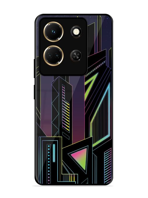 Neon Dreamscape Glossy Metal Phone Cover for Infinix Note 30 (5G) Zapvi