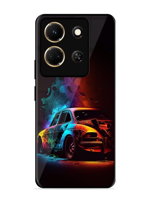 High Classic Car Art Glossy Metal Phone Cover for Infinix Note 30 (5G)