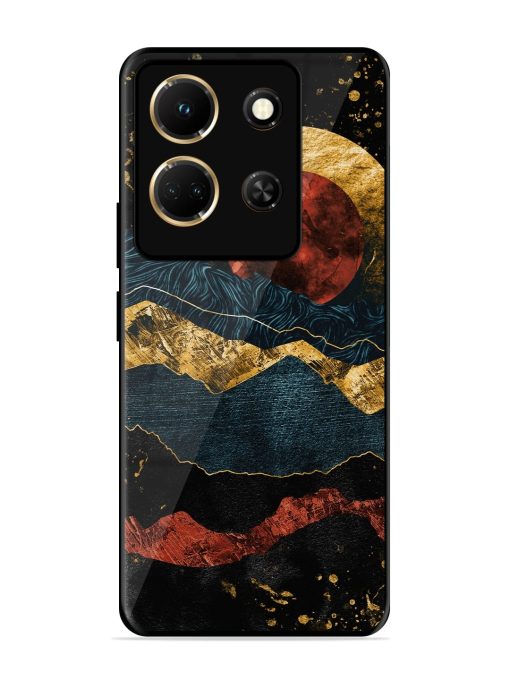 Gold Painting View Glossy Metal Phone Cover for Infinix Note 30 (5G) Zapvi