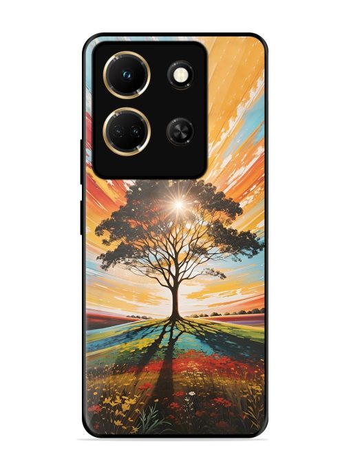 Abstract Tree Colorful Art Glossy Metal Phone Cover for Infinix Note 30 (5G)