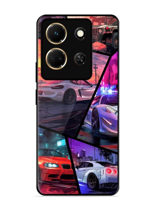 Ride In Pixels Glossy Metal Phone Cover for Infinix Note 30 (5G) Zapvi