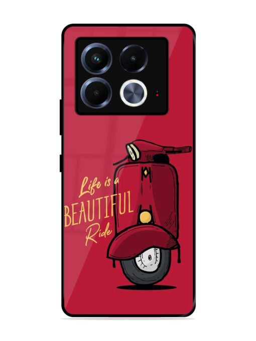 Life Is Beautiful Rides Glossy Metal Phone Cover for Infinix Note 40 (5G)