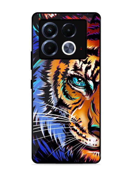 Colorful Lion Art Glossy Metal Phone Cover for Infinix Note 40 (5G)