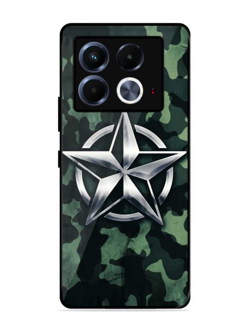 Indian Army Star Design Glossy Metal Phone Cover for Infinix Note 40 (5G)