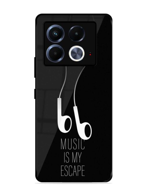 Music Is My Escape Glossy Metal Phone Cover for Infinix Note 40 (5G)