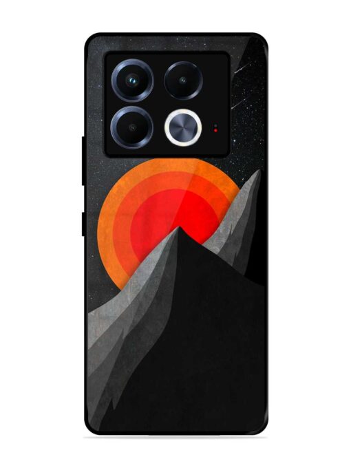 Black Mountain Glossy Metal Phone Cover for Infinix Note 40 (5G)