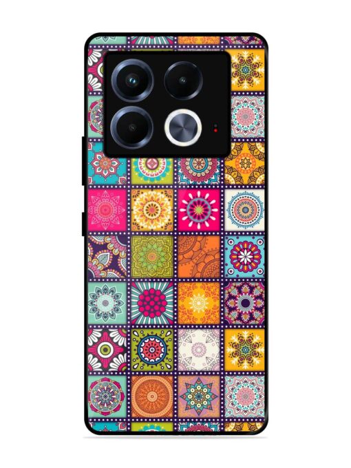 Seamless Pattern Vintage Glossy Metal Phone Cover for Infinix Note 40 (5G)