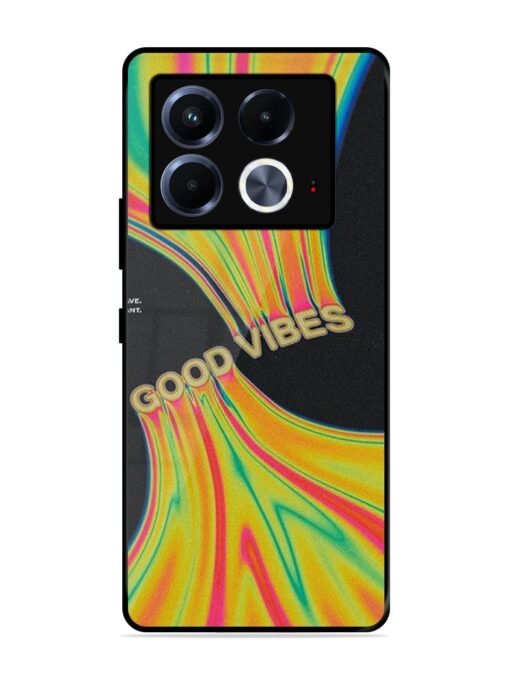 Good Vibes Glossy Metal Phone Cover for Infinix Note 40 (5G)