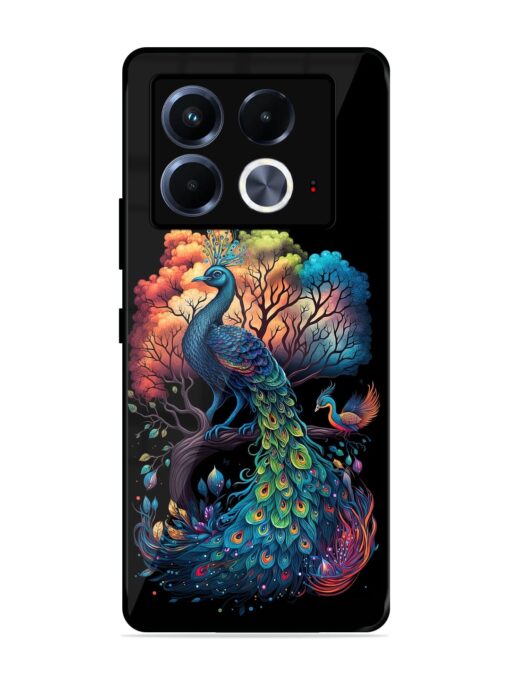 Peacock Tree Art Glossy Metal Phone Cover for Infinix Note 40 (5G)