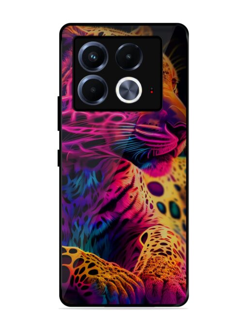 Leopard Art Glossy Metal Phone Cover for Infinix Note 40 (5G)