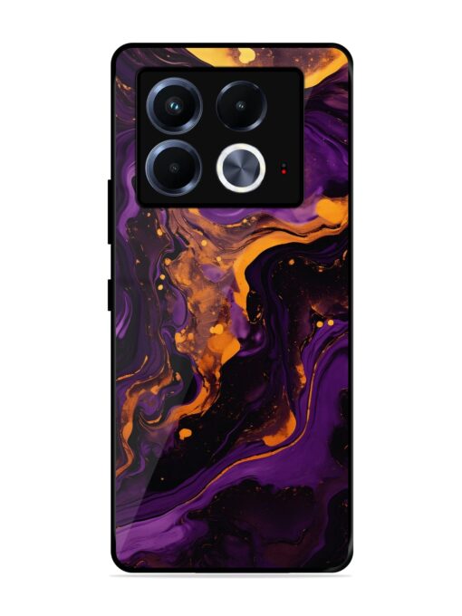 Painting Of A Purple Glossy Metal Phone Cover for Infinix Note 40 (5G)