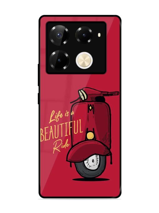 Life Is Beautiful Rides Glossy Metal Phone Cover for Infinix Note 40 Pro (5G) Zapvi