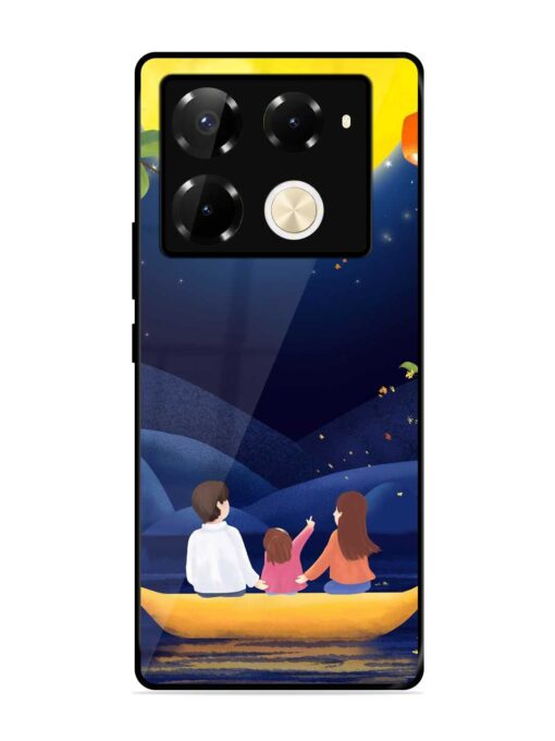 Happy Family And Beautiful View Glossy Metal Phone Cover for Infinix Note 40 Pro (5G) Zapvi