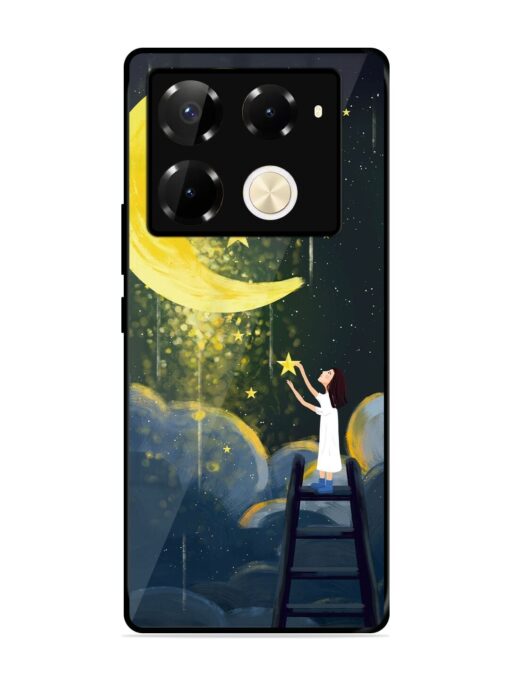 Moonlight Healing Night Illustration Glossy Metal TPU Phone Cover for Infinix Note 40 Pro (5G) Zapvi