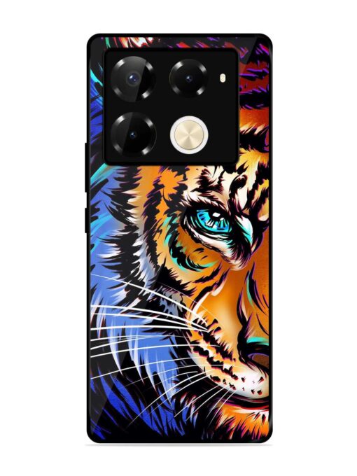 Colorful Lion Art Glossy Metal Phone Cover for Infinix Note 40 Pro (5G) Zapvi