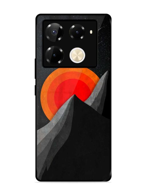 Black Mountain Glossy Metal Phone Cover for Infinix Note 40 Pro (5G) Zapvi