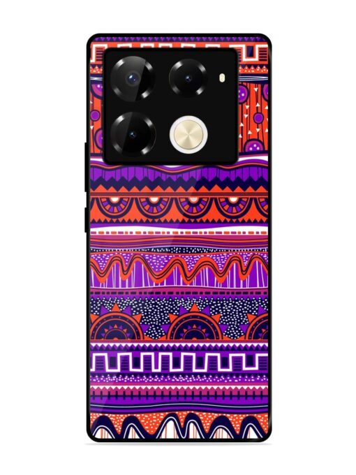 Ethnic Seamless Pattern Glossy Metal TPU Phone Cover for Infinix Note 40 Pro (5G) Zapvi