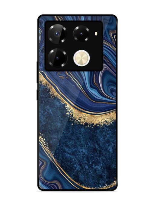 Abstract Background Blue Glossy Metal TPU Phone Cover for Infinix Note 40 Pro (5G) Zapvi