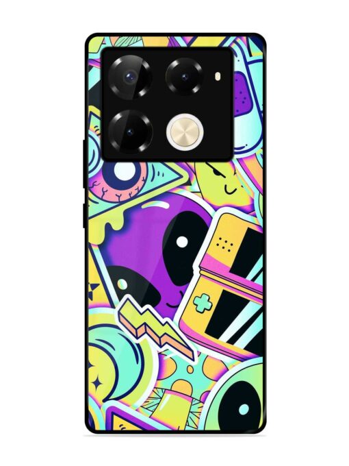 Scratch Art Glossy Metal Phone Cover for Infinix Note 40 Pro (5G)