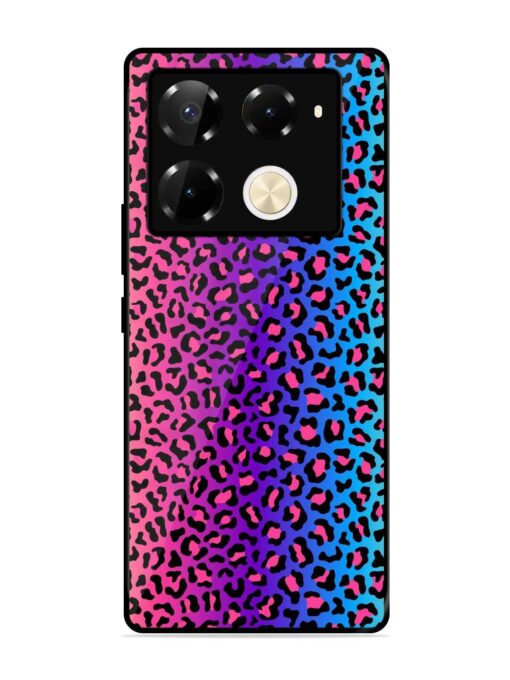 Colorful Leopard Seamless Glossy Metal Phone Cover for Infinix Note 40 Pro (5G) Zapvi