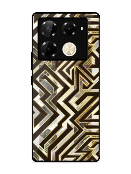 Technology Geometric Seamless Glossy Metal Phone Cover for Infinix Note 40 Pro (5G) Zapvi