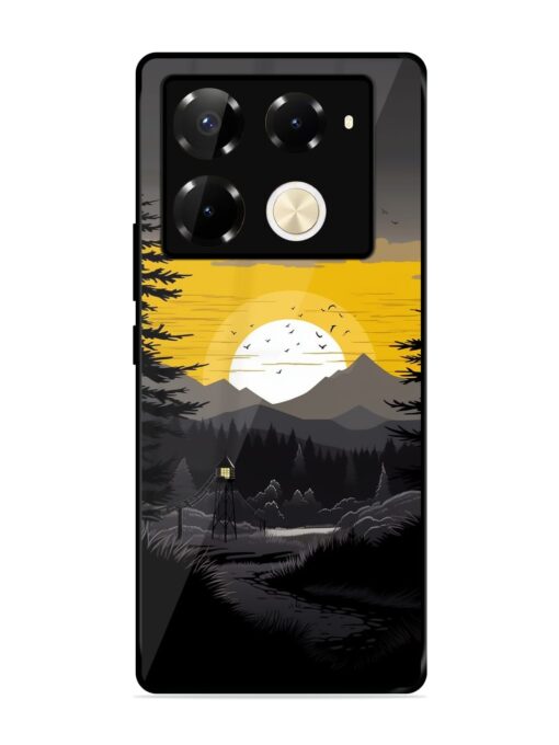 Sunset Vector Glossy Metal Phone Cover for Infinix Note 40 Pro (5G) Zapvi