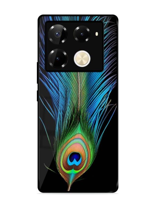 Peacock Feather Glossy Metal TPU Phone Cover for Infinix Note 40 Pro (5G) Zapvi