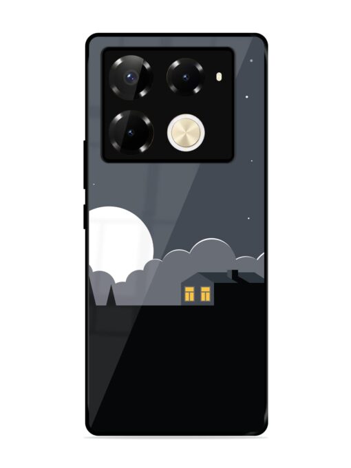 Full Moon Vector Art Glossy Metal Phone Cover for Infinix Note 40 Pro (5G) Zapvi