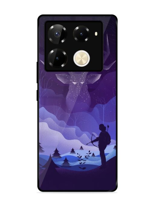 Deer Forest River Glossy Metal Phone Cover for Infinix Note 40 Pro (5G) Zapvi