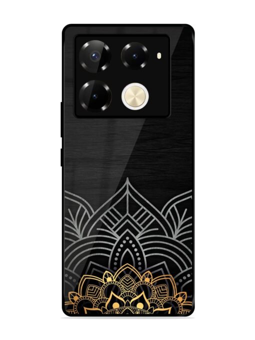 Decorative Golden Pattern Glossy Metal Phone Cover for Infinix Note 40 Pro (5G) Zapvi