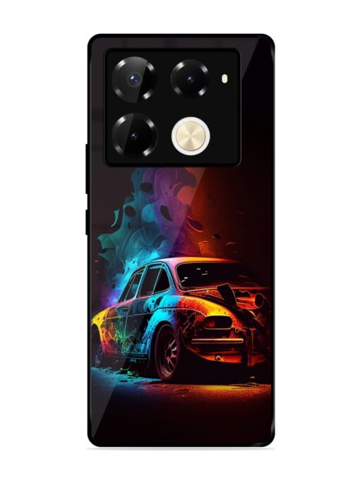 High Classic Car Art Glossy Metal Phone Cover for Infinix Note 40 Pro (5G) Zapvi